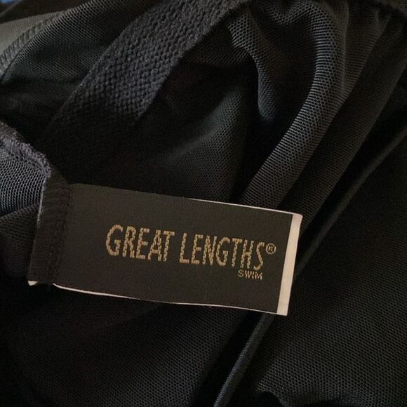 Great Lengths Size 16 Multicolor Tropical Leaf Print Summer Beach Swim Dress Top - Picture 9 of 10